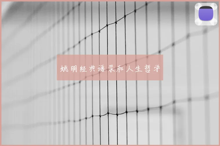 姚明经典语录和人生哲学